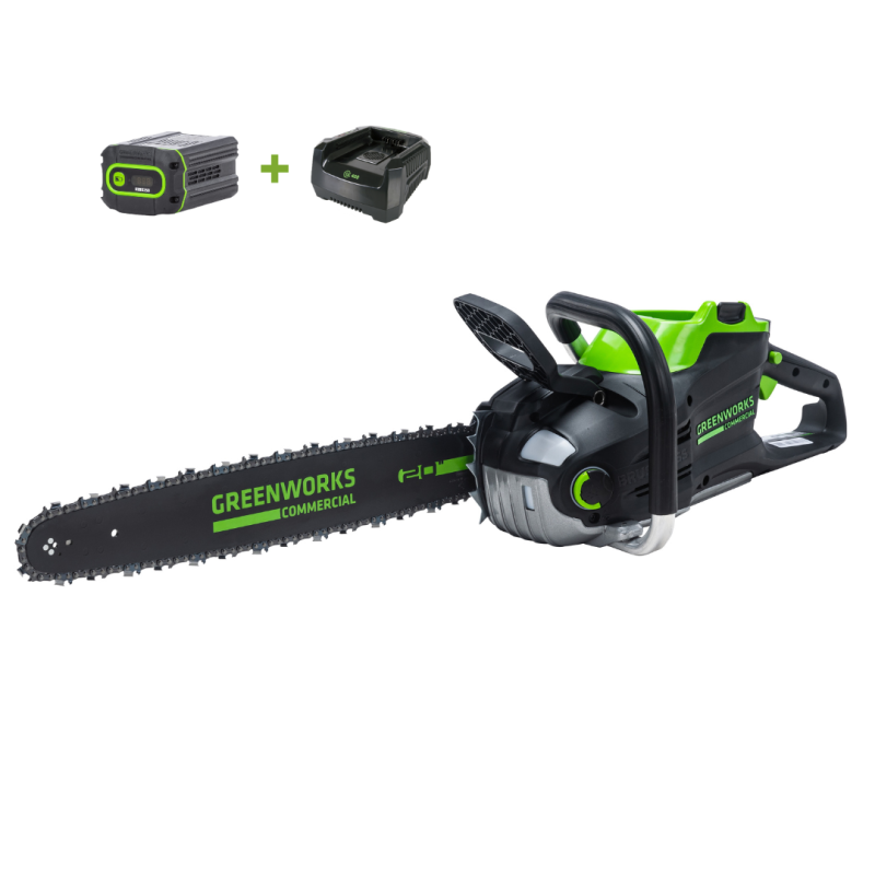 Цепная пила Greenworks GD82CS51K5 82V (51 см) аккумуляторная, с АКБ 5 А/ч и ЗУ