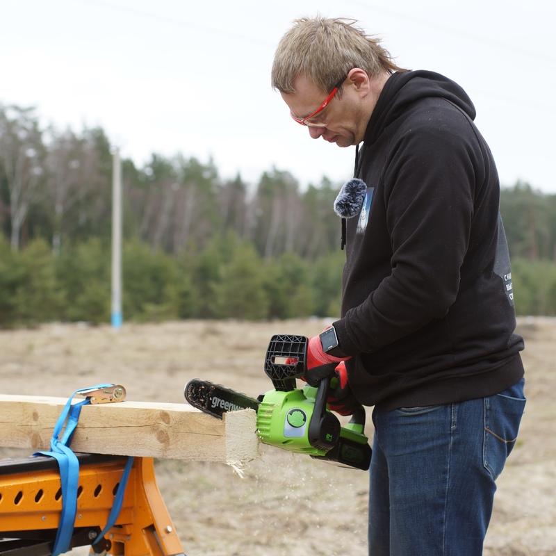 Цепная пила Greenworks G24CS25K4 24V (25 см) аккумуляторная, с АКБ 4 А/ч и ЗУ
