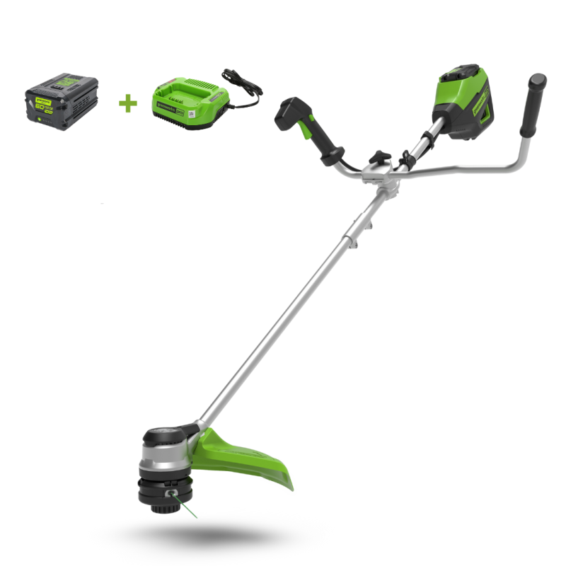 Триммер Greenworks GD60BCBK4 60V (40см) аккумуляторный, с АКБ 4 А/ч и ЗУ