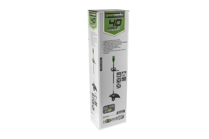 Триммер Greenworks GD40STK2XK4 40V (35 см) аккумуляторный, с АКБ 4 А/ч и ЗУ