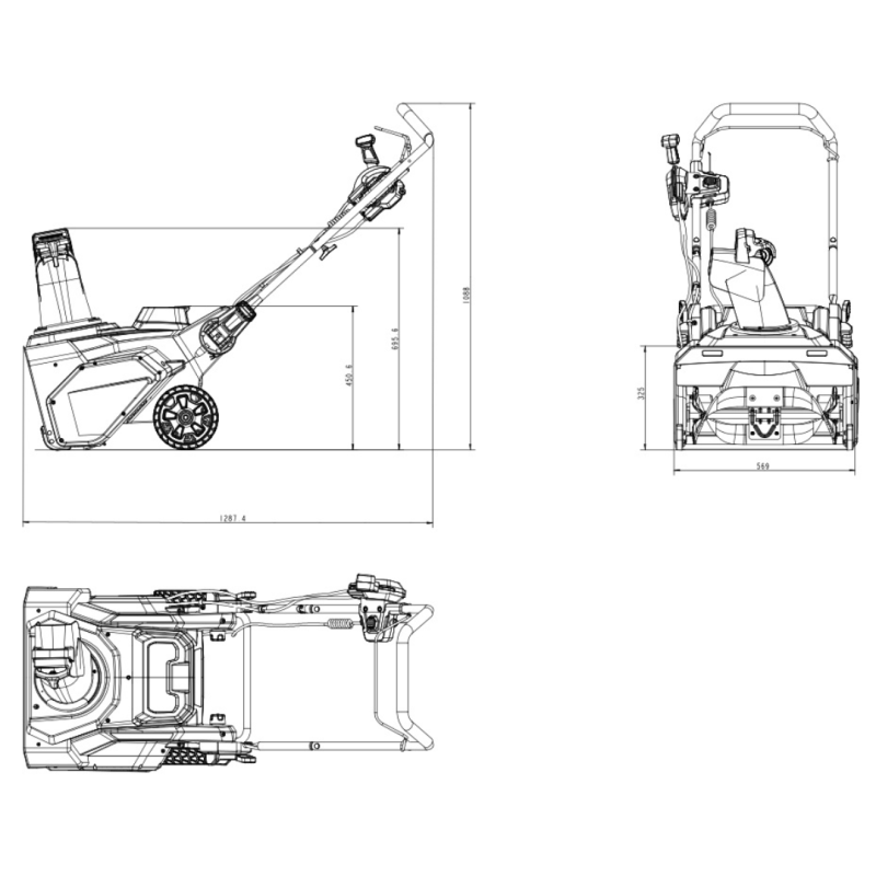 Снегоуборщик Greenworks 82SN22K5 82V (56 см) аккумуляторный, c АКБ 5 А/ч и ЗУ