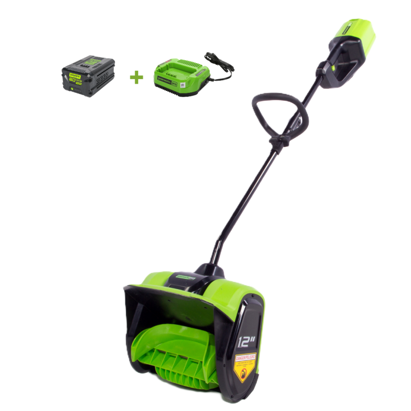 Снегоуборщик Greenworks GD60SSK4 60V (30 см) аккумуляторный, с АКБ 4А/ч и ЗУ