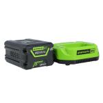 Снегоуборщик Greenworks GD60PSTK4 60V (51 см) аккумуляторный, с АКБ 4 А/ч и ЗУ