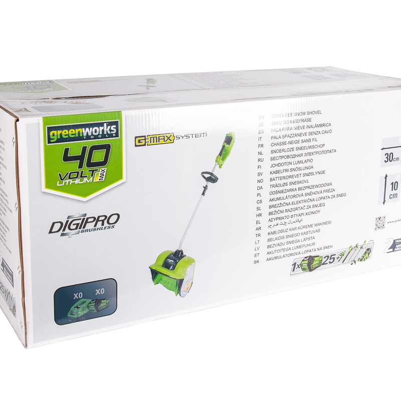 Снегоуборщик Greenworks GD40SS 40V (30 см) аккумуляторный, без АКБ и ЗУ