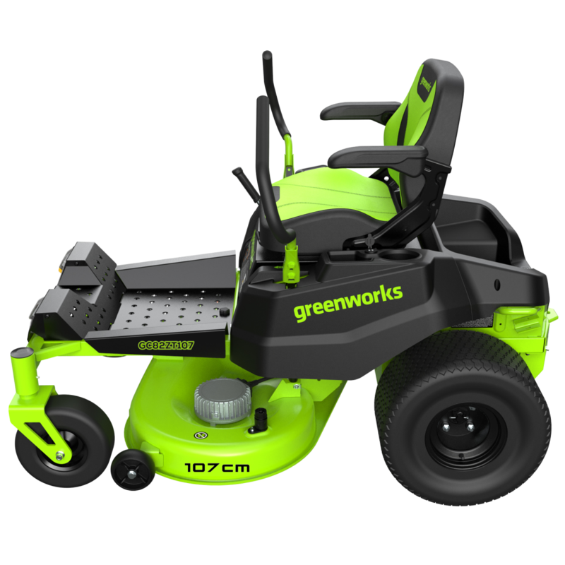 Райдер садовый Greenworks GC82ZT107 82V (107 см) Zero Turn CrossoverT аккумуляторный с нулевым радиусом разворота