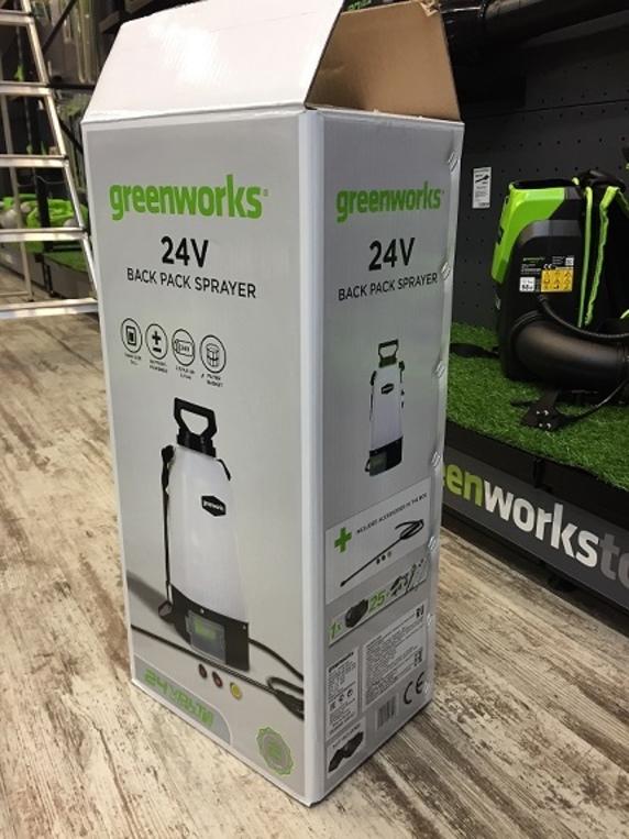 Опрыскиватель садовый Greenworks GSP1250K4 24V аккумуляторный, с АКБ 4 А/ч и ЗУ
