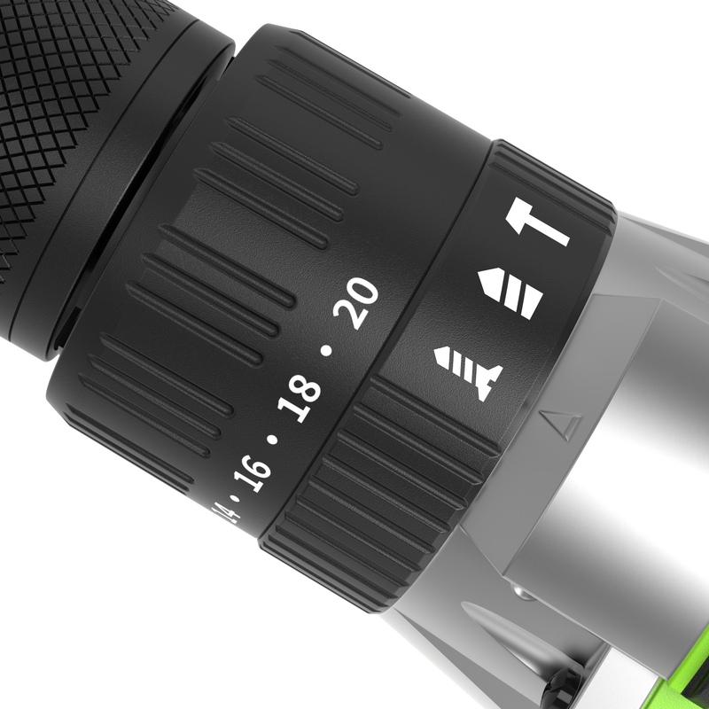Дрель-шуруповерт ударная Greenworks GD24DD60K2 24V (60Нм) аккумуляторная, с АКБ 2 А/ч и ЗУ (в кейсе)