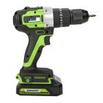 Дрель-шуруповерт ударная Greenworks GD24DD60K2 24V (60Нм) аккумуляторная, с АКБ 2 А/ч и ЗУ (в кейсе)