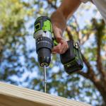 Дрель-шуруповерт ударная Greenworks GD24DD60K2 24V (60Нм) аккумуляторная, с АКБ 2 А/ч и ЗУ (в кейсе)