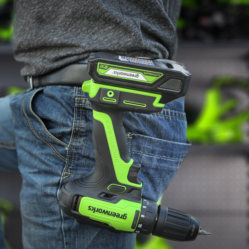 Дрель-шуруповерт Greenworks GD24DD35K2 24V (35Нм) аккумуляторная, с АКБ 2 А/ч и ЗУ