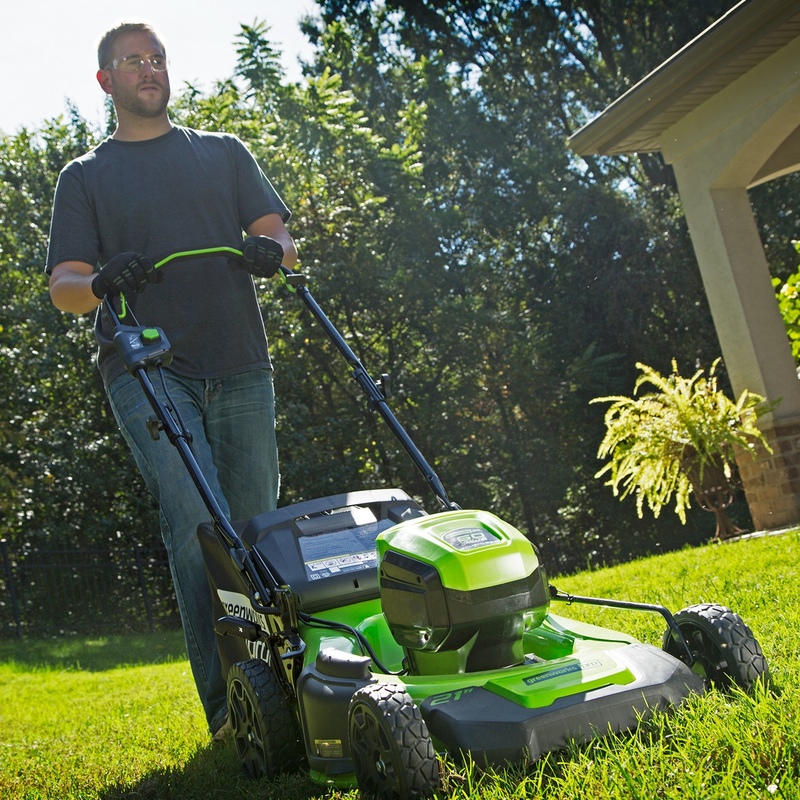 Газонокосилка Greenworks GD60LM46SPK4 60V (46 см) самоходная аккумуляторная, с АКБ 4 А/ч и ЗУ