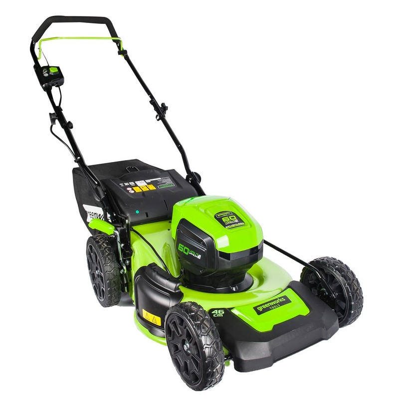 Газонокосилка Greenworks GD60LM46HPK4 60V (46 см) аккумуляторная, с АКБ 4 А/ч и ЗУ