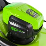 Газонокосилка Greenworks GD60LM46HPK4 60V (46 см) аккумуляторная, с АКБ 4 А/ч и ЗУ