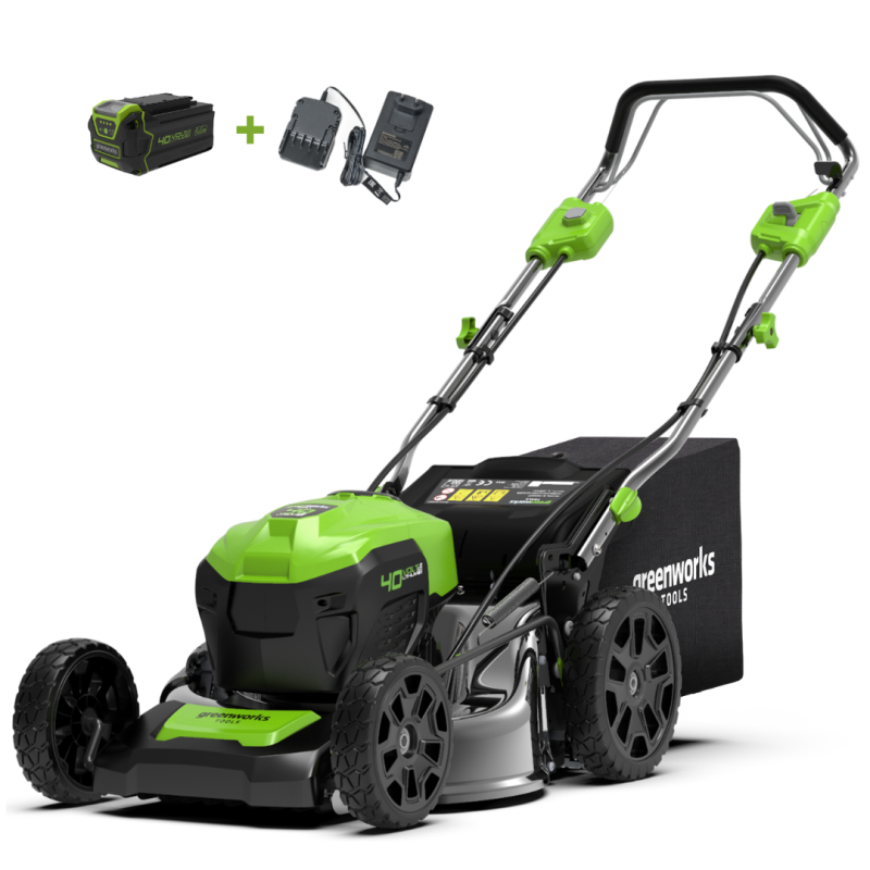 Газонокосилка Greenworks GD40LM46SPK4 40V (46 см) самоходная аккумуляторная, с АКБ 4 А/ч и ЗУ