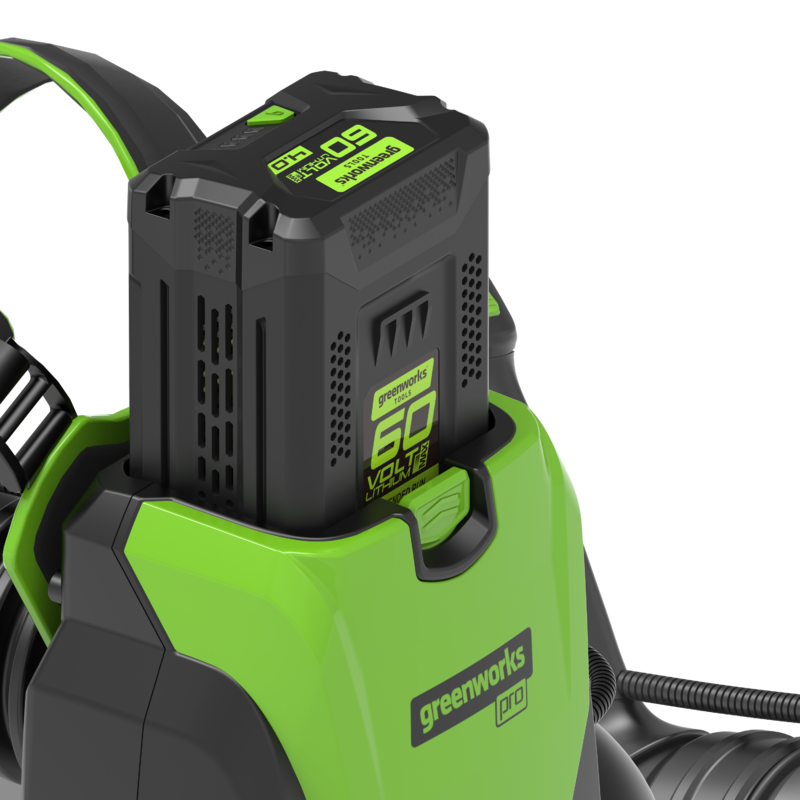 Воздуходувка Greenworks GD60BPB 60V (225 км/ч) ранцевая аккумуляторная , без АКБ и ЗУ