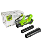 Воздуходувка Greenworks G40ABK2 40V (177 км/ч) аккумуляторная, с АКБ 4 А/ч и ЗУ