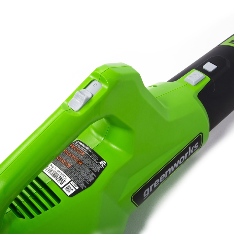 Воздуходувка Greenworks G24ABK2 24V (145 км/ч) аккумуляторная, с  АКБ 2 А/ч и ЗУ