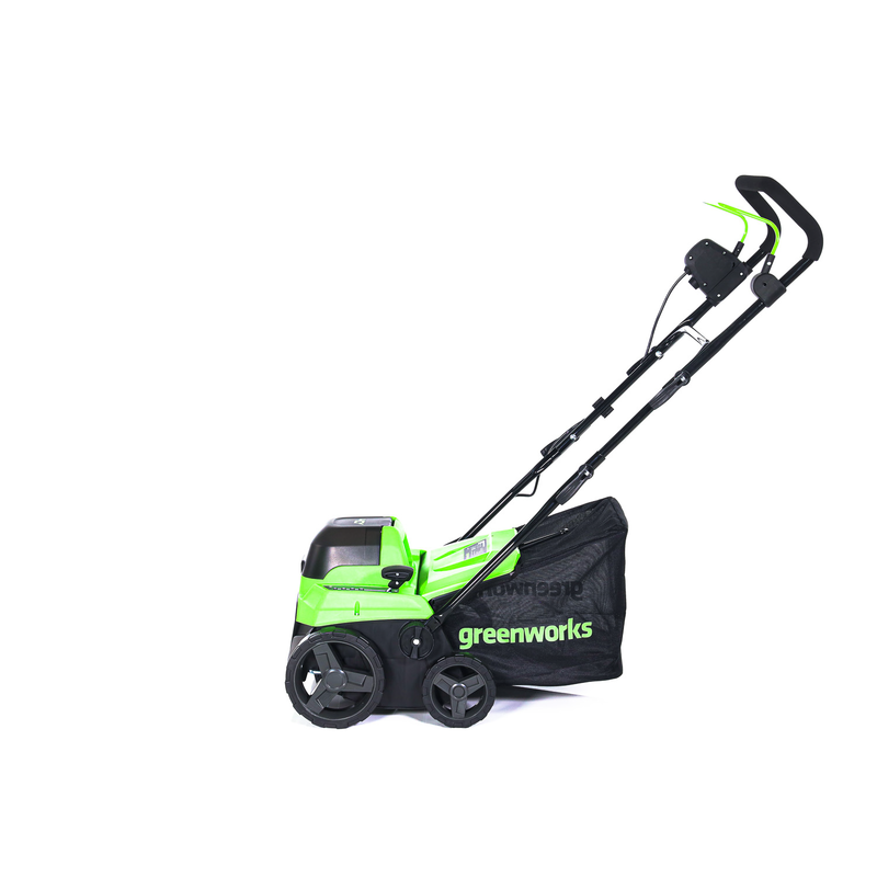Аэратор-скарификатор Greenworks GD40SC38IIK4 40V аккумуляторный, с АКБ 4 А/ч и ЗУ