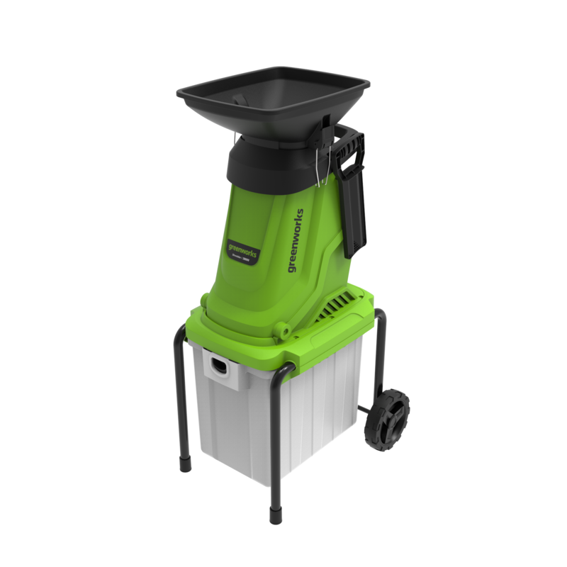 Измельчитель садовый Greenworks GW-2800SD 220V 2800Вт, электрический с контейнером