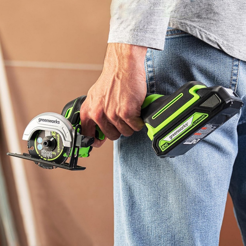 Угловая шлифмашина Greenworks GD24UCS 24V (76 мм) аккумуляторная, без АКБ и ЗУ