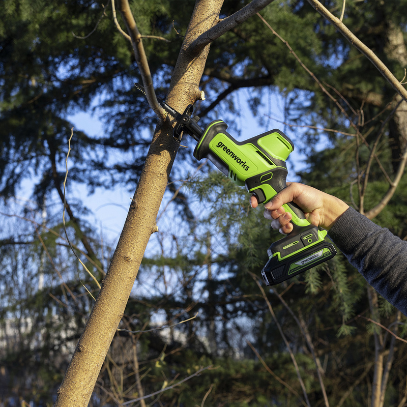 Сабельная пила Greenworks GPT-CRS-25 24V (80 мм) аккумуляторная, без АКБ и ЗУ