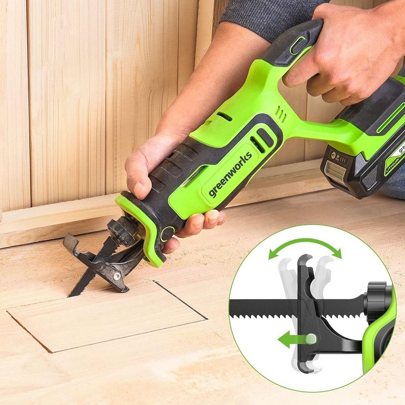 Сабельная пила Greenworks GPT-BLRS-1 24V (115 мм) аккумуляторная, без АКБ и ЗУ