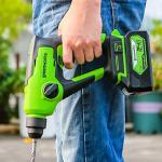 Перфоратор Greenworks GD24SDS1K2 24V (1,2 Дж) аккумуляторный, c АКБ 2 А/ч и ЗУ