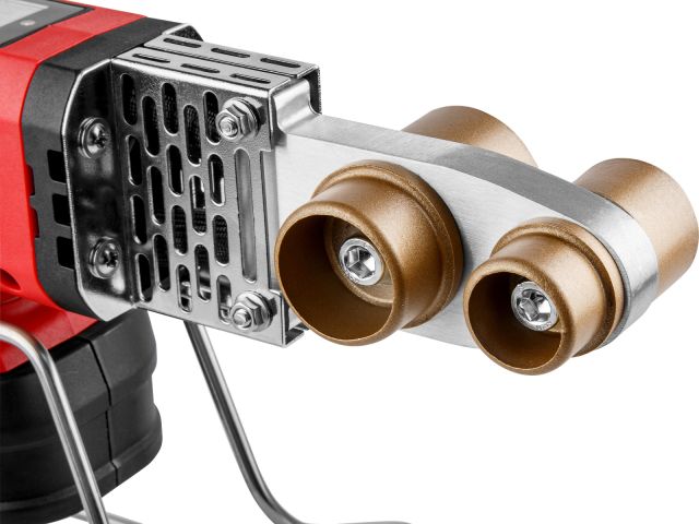 Аккум. сварочный аппарат для полимерных труб WORTEX  CWM 1834 ALL1 XLT SOLO + 3 насадки (300 Вт, 25-340 С, электронная регулировка.) (1304746)