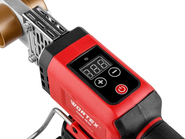 Аккум. сварочный аппарат для полимерных труб WORTEX  CWM 1834 ALL1 XLT SOLO + 3 насадки (300 Вт, 25-340 С, электронная регулировка.) (1304746)