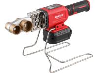 Аккум. сварочный аппарат для полимерных труб WORTEX  CWM 1834 ALL1 XLT SOLO + 3 насадки (300 Вт, 25-340 С, электронная регулировка.) (1304746)