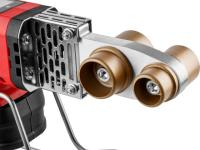 Аккум. сварочный аппарат для полимерных труб WORTEX  CWM 1834 ALL1 XLT SOLO + 3 насадки (300 Вт, 25-340 С, электронная регулировка.) (1304746)