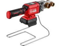 Аккум. сварочный аппарат для полимерных труб WORTEX  CWM 1834 ALL1 XLT SOLO + 3 насадки (300 Вт, 25-340 С, электронная регулировка.) (1304746)