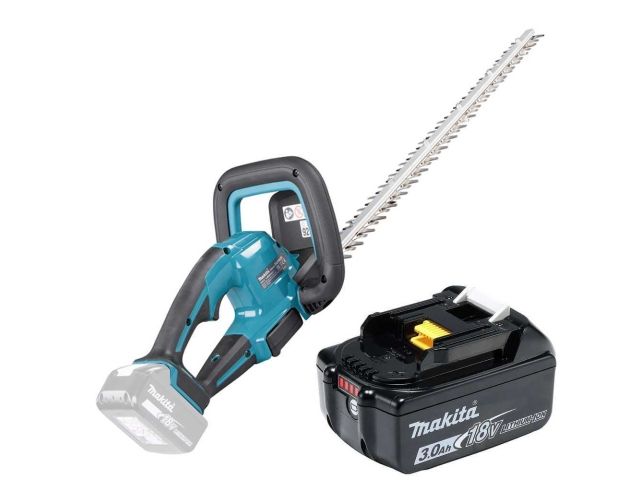 Аккум. кусторез MAKITA LXT DUH 606 RF в кор. (18.0 В, 1 акк., 3.0 А/ч, Li-Ion, длина ножа 600 мм, шаг ножа: 20 мм, вес 5.9 кг) (DUH606RF)