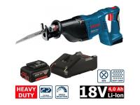 Аккум. сабельная пила BOSCH GSA 18V-LI в кор. (18.0 В, 1 акк., 4.0 А/ч, Li-Ion, дерево до 250 мм, металл до 20 мм) (0615990L6H)