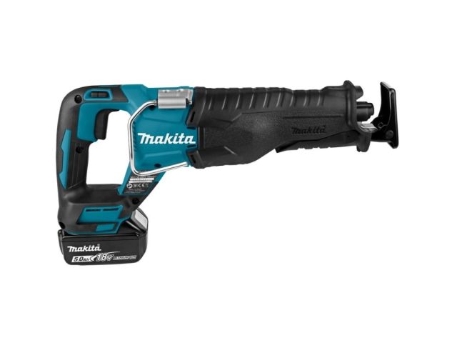 Аккум. сабельная пила MAKITA LXT DJR 187 RT в кейсе (18.0 В, 1 акк., 5.0 А/ч, Li-Ion, дерево до 255 мм, металл до 130 мм) (DJR187RT)