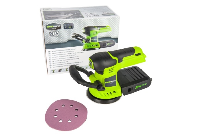 Орбитальная шлифмашина Greenworks G24ROS 24V аккумуляторная, без АКБ и ЗУ