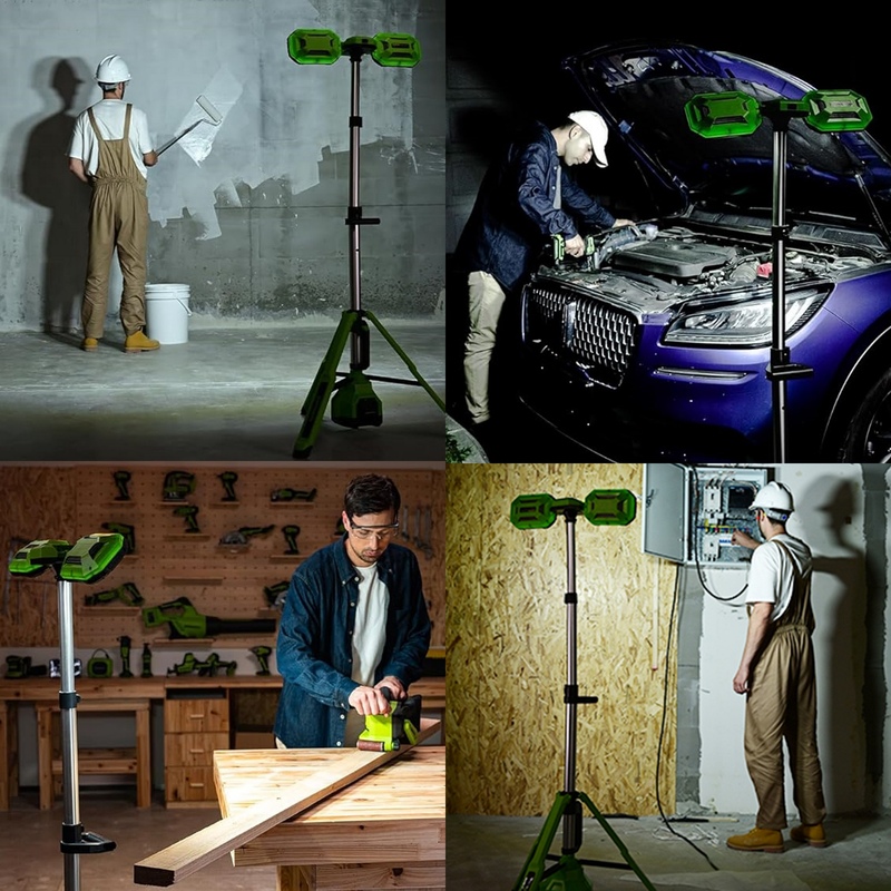 Мачта осветительная Greenworks GPT-STL 24V (3000Лм) с гибридным питанием, без АКБ и ЗУ