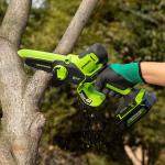 Цепная мини-пила Greenworks G24MCS10K2 24V (10 см) аккумуляторная, с АКБ 2 А/ч и ЗУ