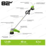 Триммер Greenworks ST121 82V (40 см) аккумуляторный, без АКБ и ЗУ