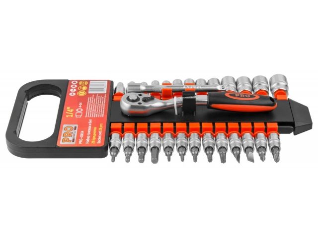 Набор головок и бит 28пр. 1/4