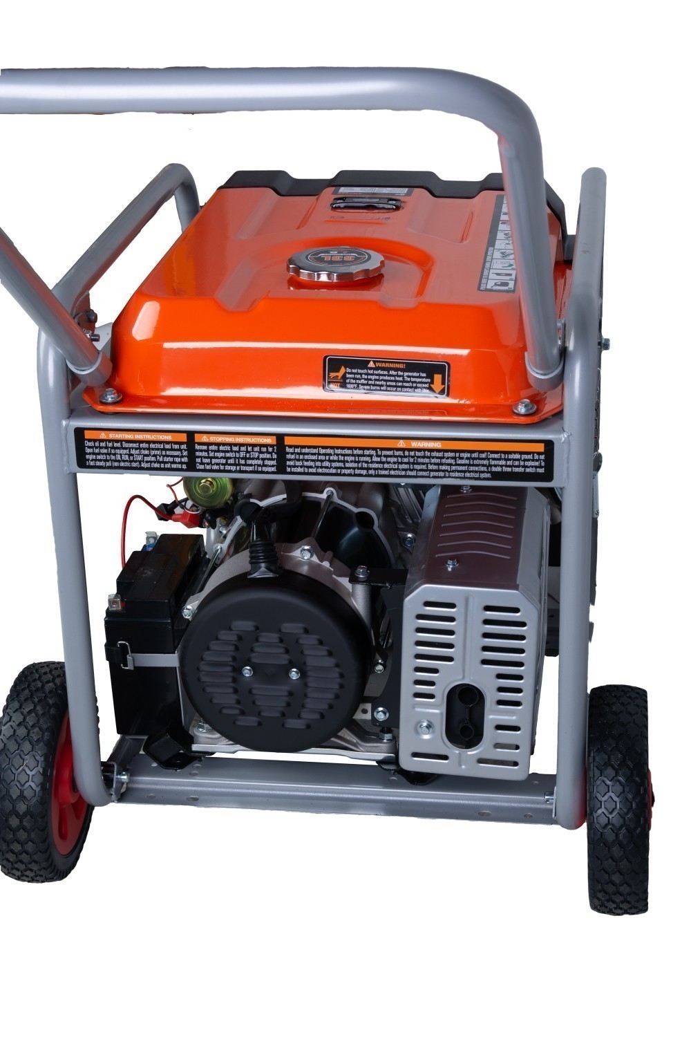 Генератор бензиновый TOR KM6500H 5,0 кВт 220В 27 л с кнопкой запуска и колесами