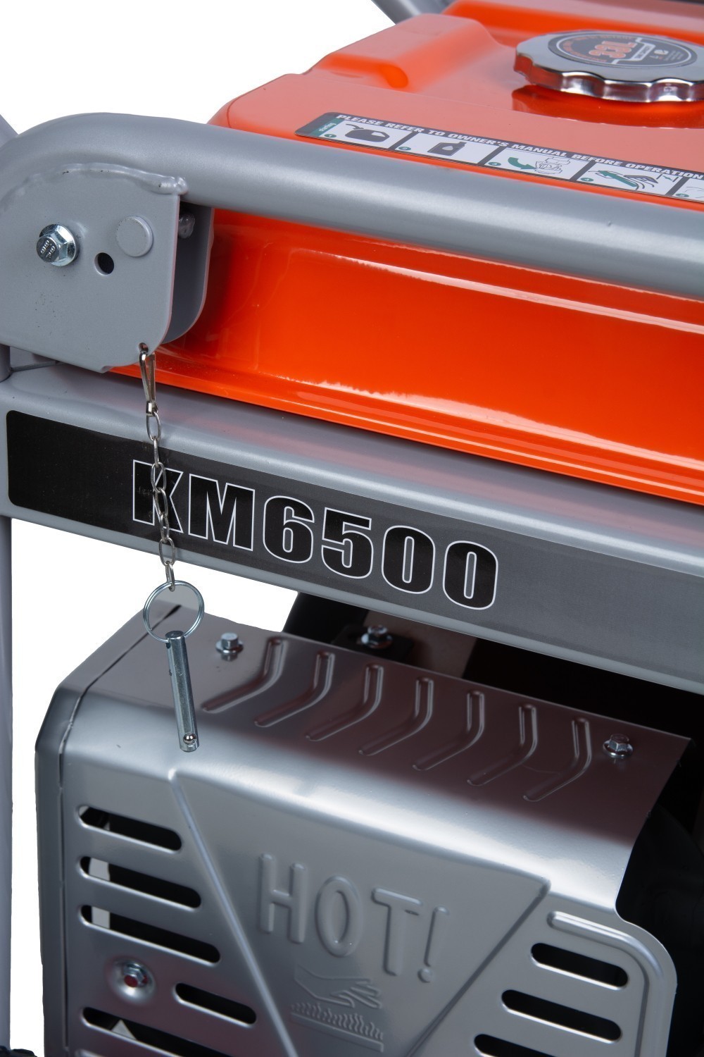 Генератор бензиновый TOR KM6500H 5,0 кВт 220В 27 л с кнопкой запуска и колесами