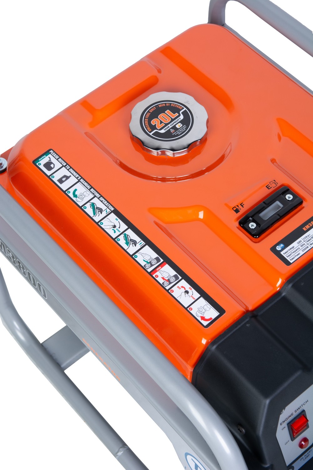 Генератор бензиновый TOR KM3800H 2,5 кВт 220В 16 л с ручным запуском