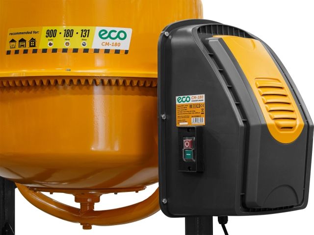 Бетоносмеситель ECO CM-180 (объём 180/131 л, 900 Вт, 230 В, вес 48,4  кг) (EC3410-6)