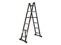 Лестница телескопическая 2-х секц. алюм. 410/820см, 2х10ступ. 28,8кг BLACK LINE STARTUL (ST9932-082) (усиленное шарнирное соединение, ширина ступени 8 (ST9932-082)