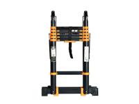 Лестница телескопическая 2-х секц. алюм. 210/420см, 2х5 ступ. 14,8кг BLACK LINE STARTUL (ST9932-042) (усиленное шарнирное соединение, ширина ступени 8 (ST9932-042)