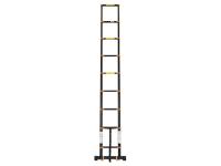 Лестница телескопическая 1-секц. алюм. 510см, 13 ступ. 13,5кг BLACK LINE STARTUL (ST9931-051) (ширина ступени 8см, прорезиненные колеса и доп.стабилиз (ST9931-051)