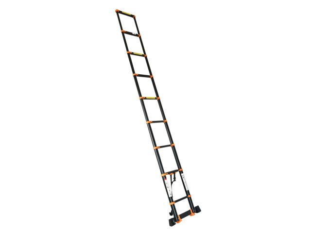 Лестница телескопическая 1-секц. алюм. 430см, 11 ступ. 10,8кг BLACK LINE STARTUL (ST9931-043) (ширина ступени 8см, прорезиненные колеса и доп.стабилиз (ST9931-043)