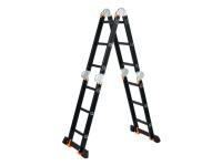 Лестница алюм. многофункц.4х5 ступ.(стрем.-283см,лестн.-580см) 15,5кг BLACK LINE STARTUL (ST9930-05) (усиленное шарнирное соединение, прорезиненные ко (ST9930-05)