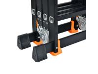 Лестница алюм. многофункц.4х5 ступ.(стрем.-283см,лестн.-580см) 15,5кг BLACK LINE STARTUL (ST9930-05) (усиленное шарнирное соединение, прорезиненные ко (ST9930-05)